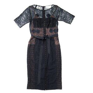 Anthropologie Beguile by Byron Lars Carissima Sheath in Navy Blue Dress 4